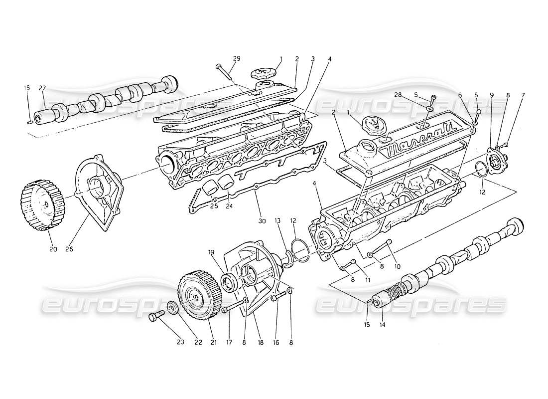 a part diagram from the maserati biturbo (1983-1995) parts catalogue