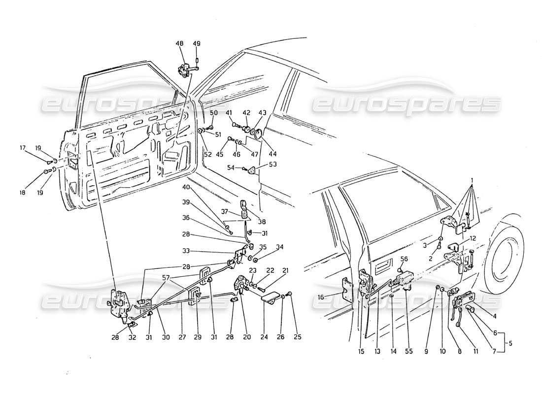 a part diagram from the maserati biturbo (1983-1995) parts catalogue