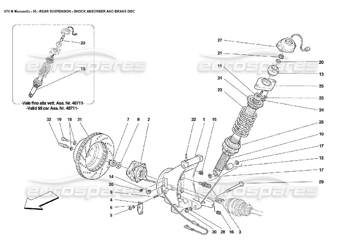 a part diagram from the ferrari 575 parts catalogue
