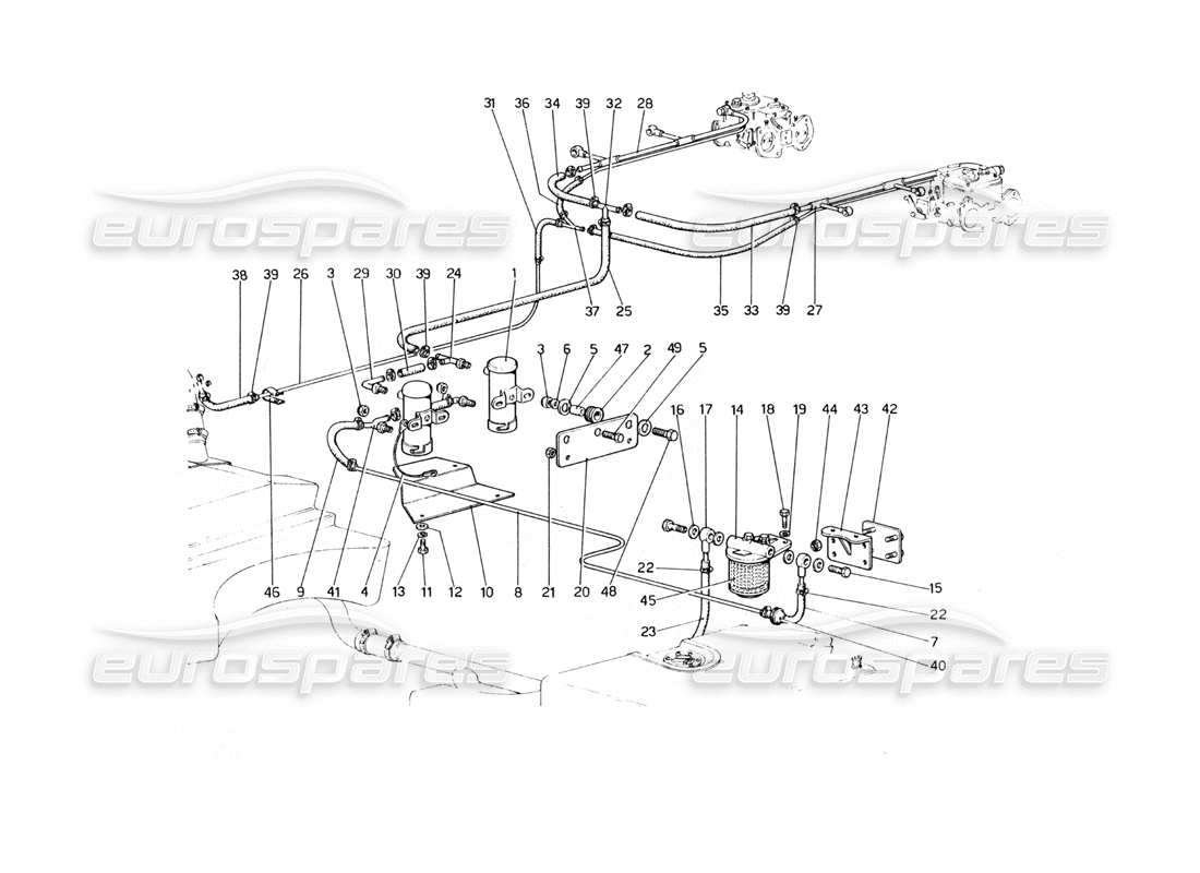 a part diagram from the ferrari 400 gt (mechanical) parts catalogue