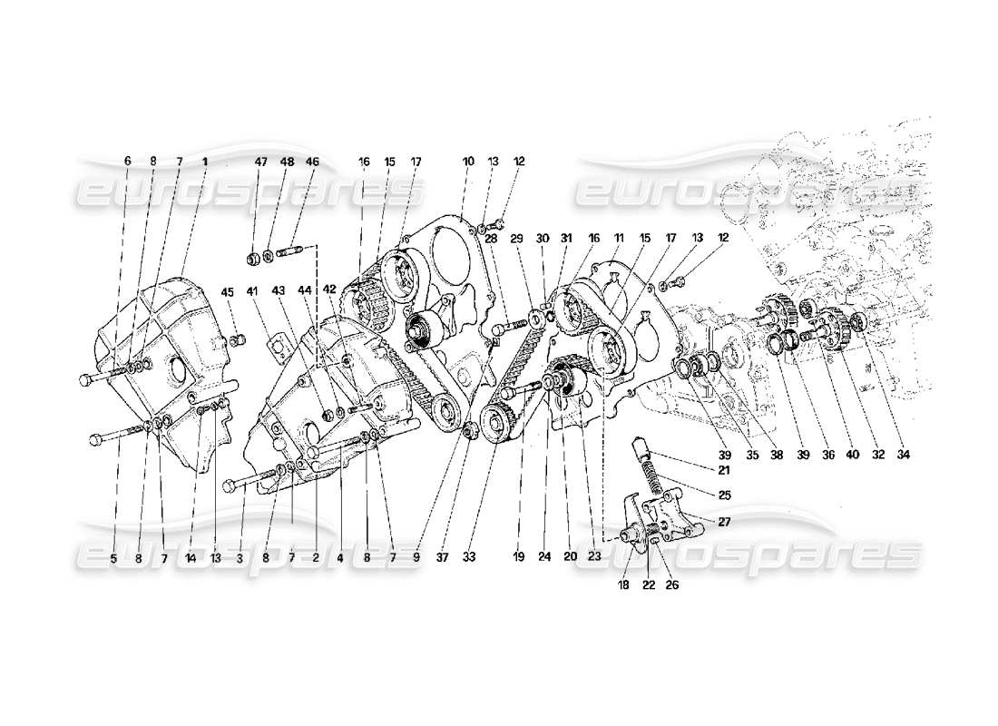 a part diagram from the ferrari f40 parts catalogue