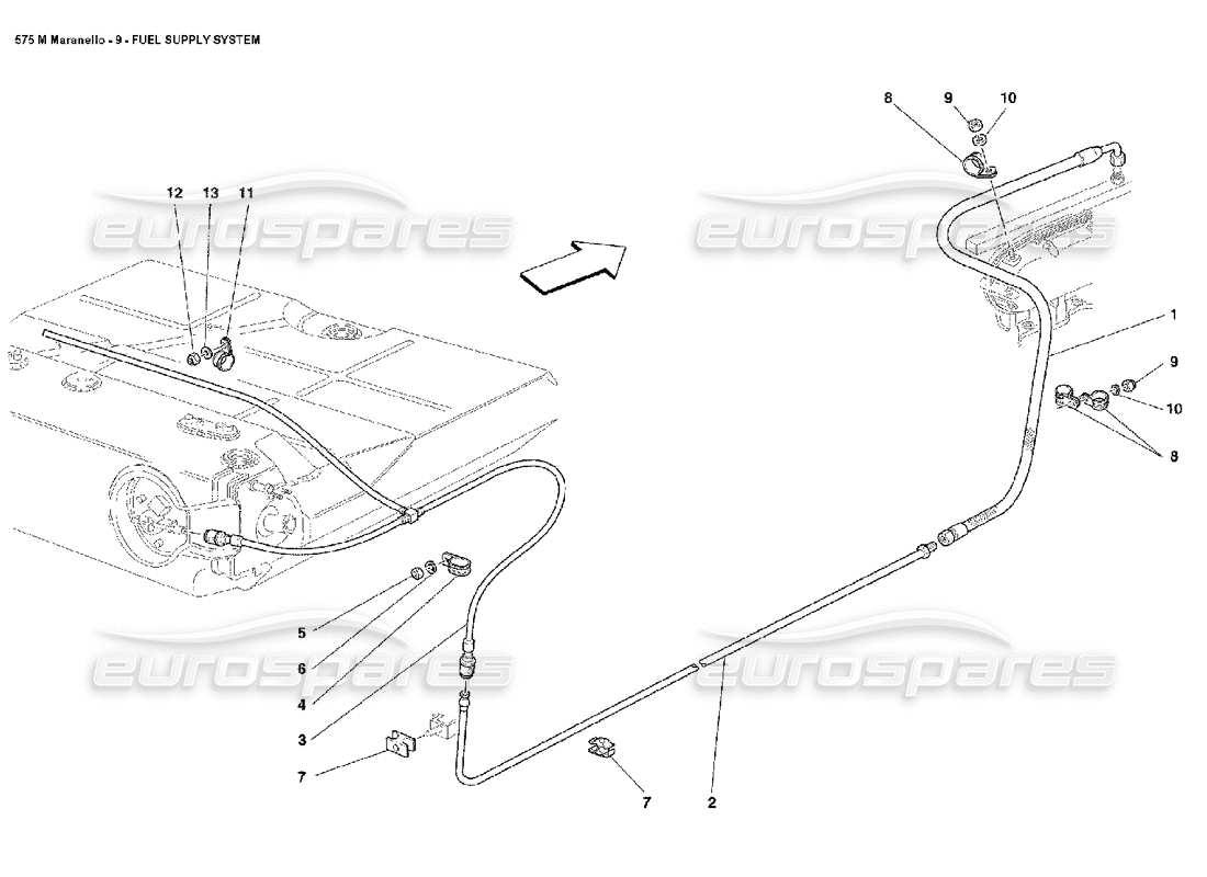 a part diagram from the ferrari 575 parts catalogue
