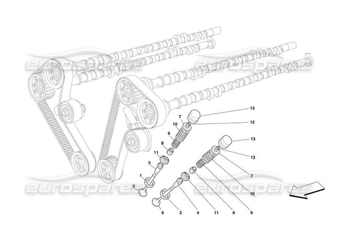 a part diagram from the ferrari 575 superamerica parts catalogue