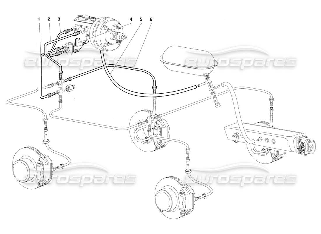 a part diagram from the lamborghini diablo parts catalogue