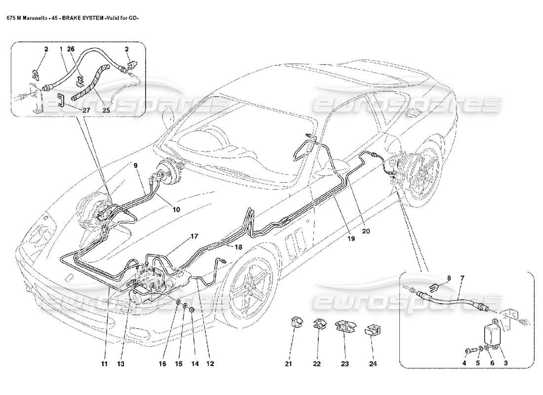 a part diagram from the ferrari 575 parts catalogue