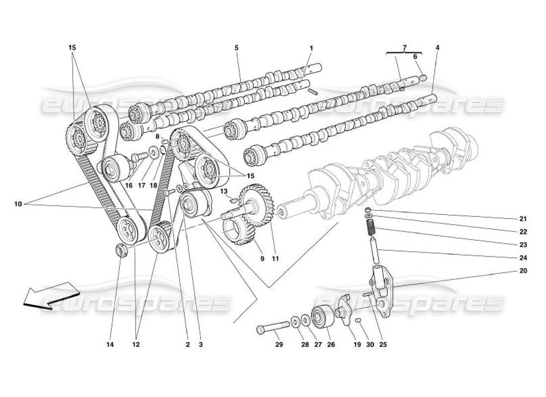a part diagram from the ferrari 575 parts catalogue