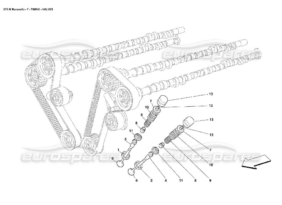 VIEW PARTS DIAGRAMS FROM THE FERRARI 575 PARTS CATALOGUE a part diagram from the ferrari 575 parts catalogue