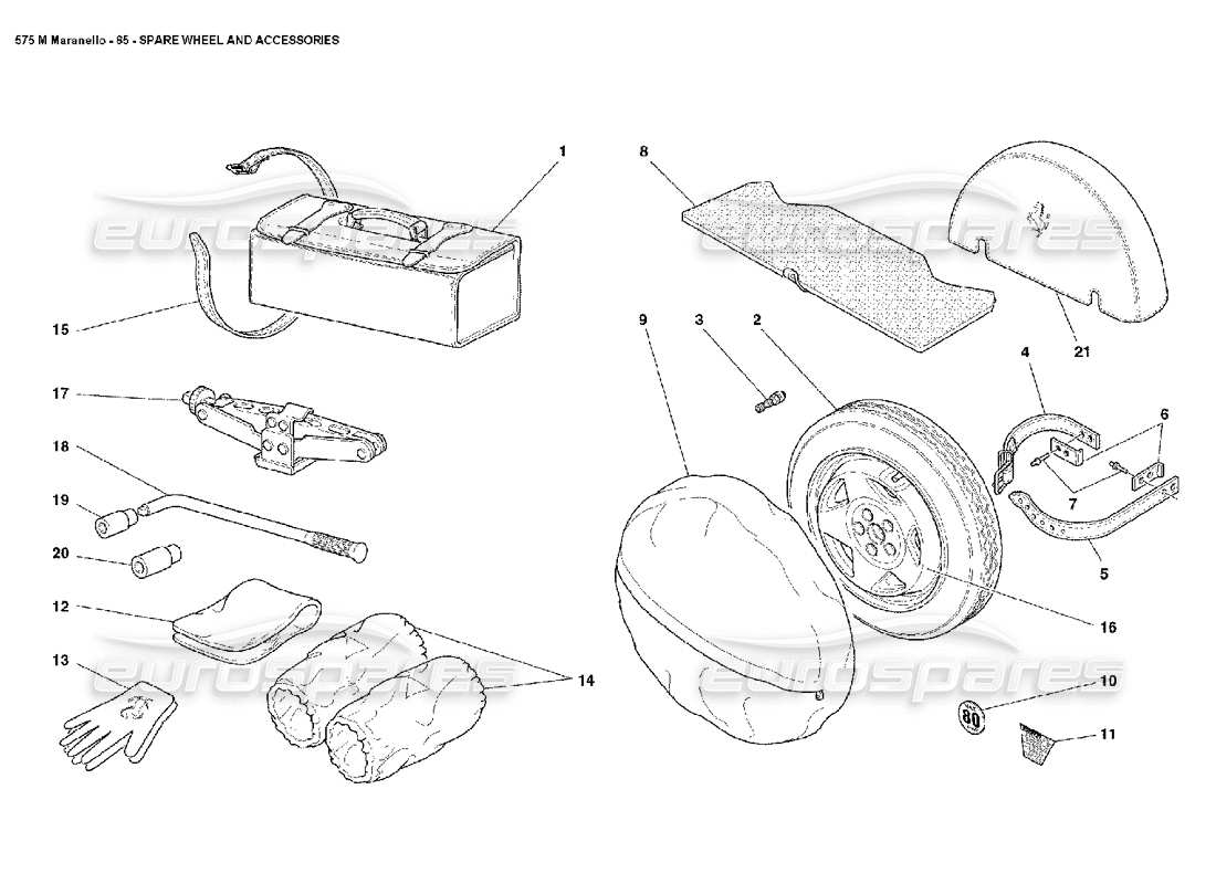 a part diagram from the ferrari 575 parts catalogue