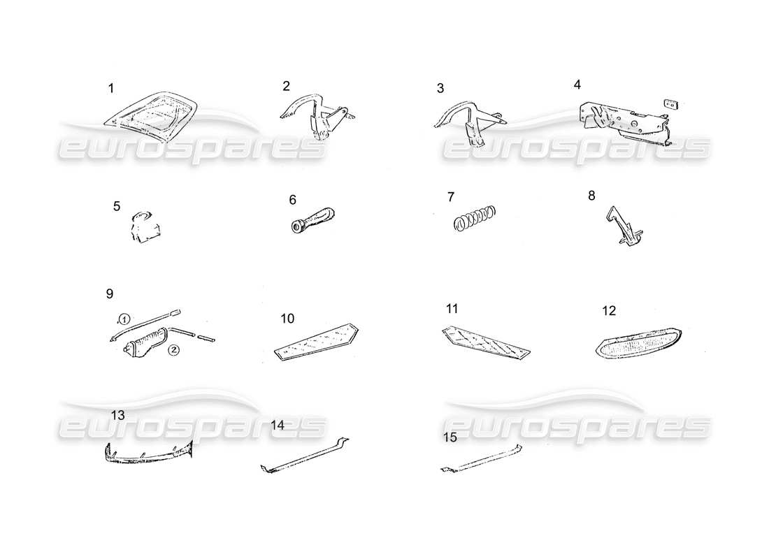 VIEW PARTS DIAGRAMS FROM THE FERRARI 250 PARTS CATALOGUE a part diagram from the ferrari 250 parts catalogue