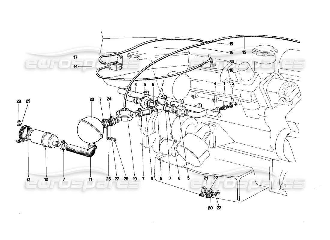 a part diagram from the ferrari 412 parts catalogue