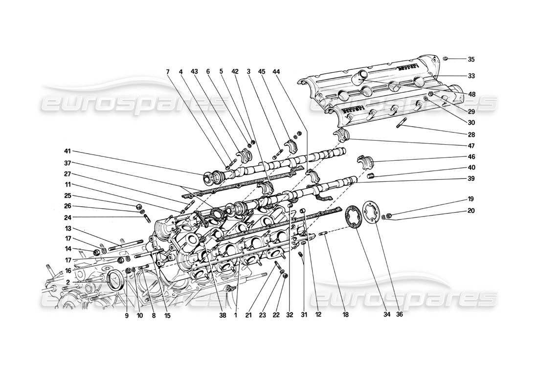 a part diagram from the Ferrari 208 Turbo (1982) parts catalogue