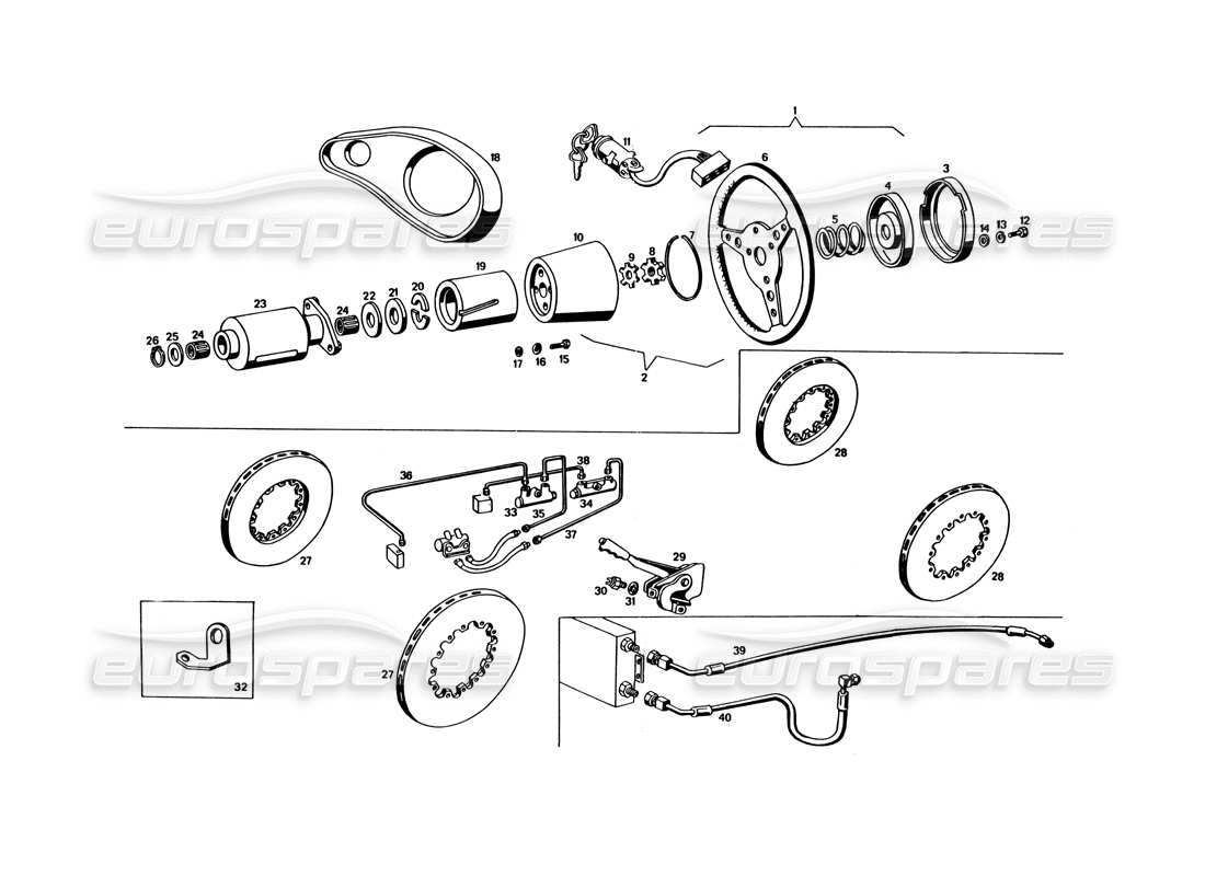 VIEW PARTS DIAGRAMS FROM THE MASERATI BORA PARTS CATALOGUE a part diagram from the maserati bora parts catalogue