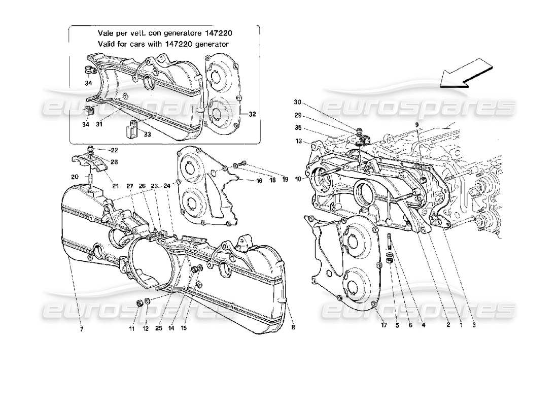 a part diagram from the ferrari 512 parts catalogue