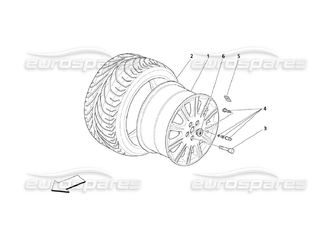 a part diagram from the maserati qtp. (2006) 4.2 parts catalogue