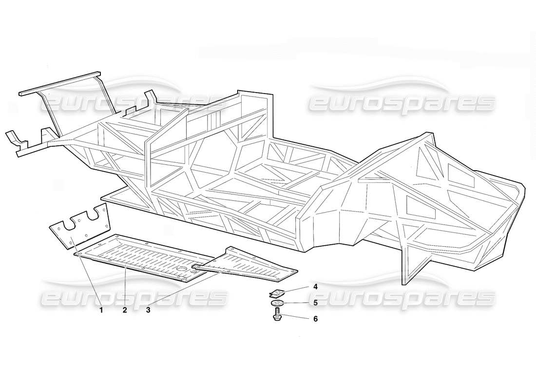 a part diagram from the lamborghini diablo vt (1994) parts catalogue