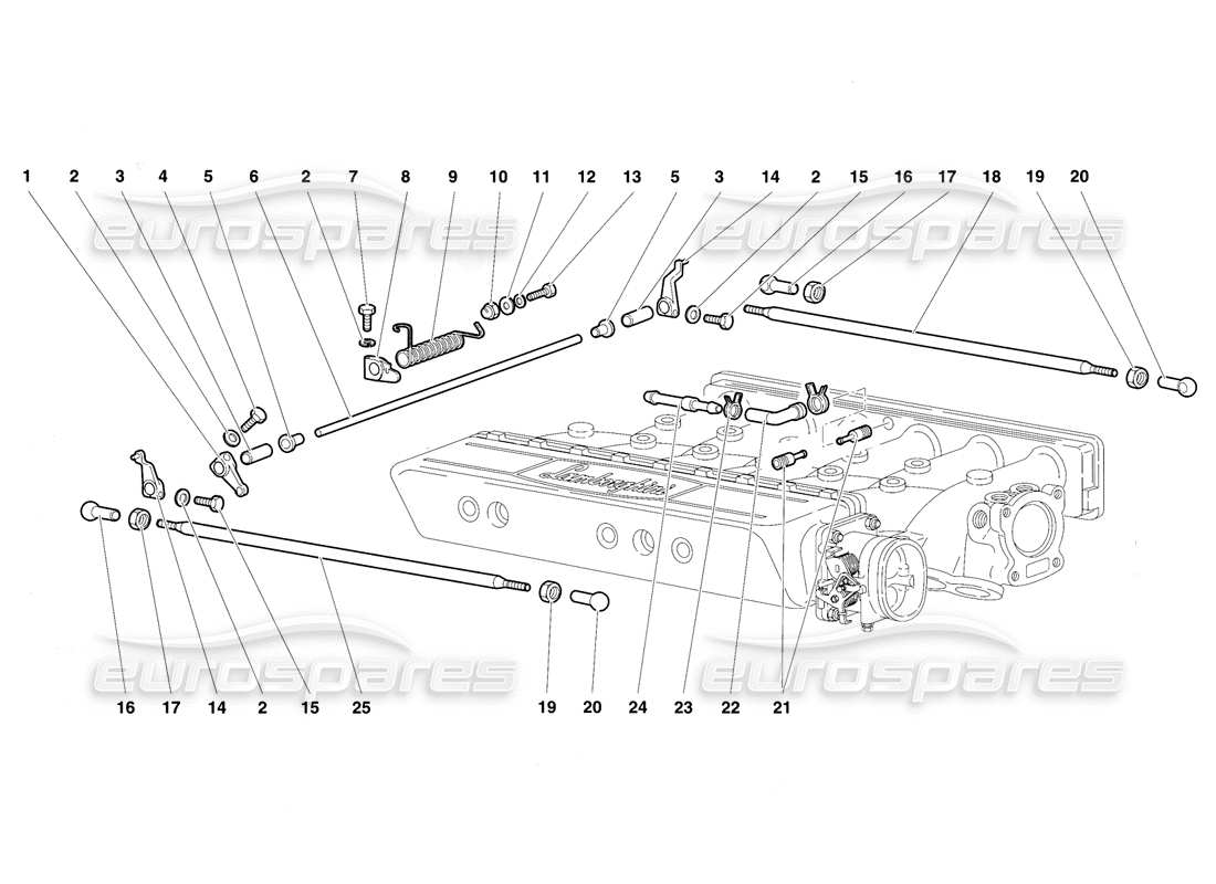 a part diagram from the lamborghini diablo parts catalogue