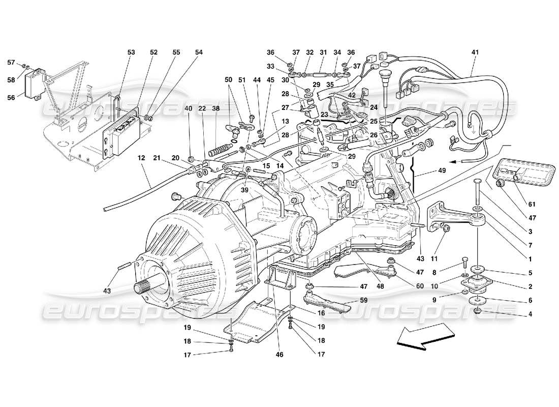 ferrari 456 gt/gta complete gearbox -valid for 456 gta parts diagram