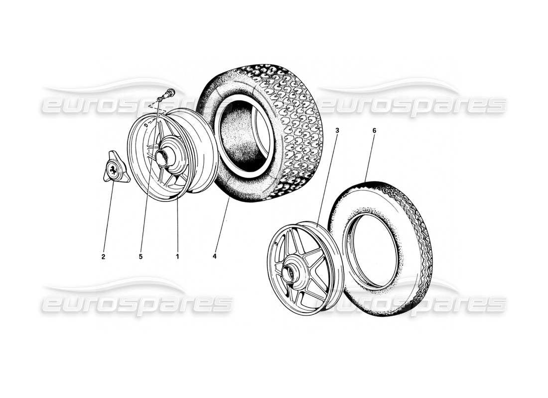 FERRARI 512 BBI WHEELS PART DIAGRAM ferrari 512 bbi wheels part diagram