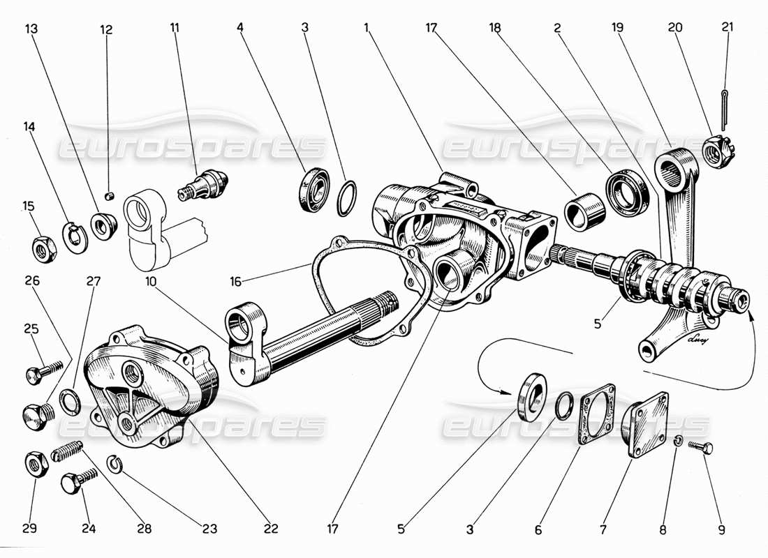 ferrari 330 gt 2+2 steering box parts diagram