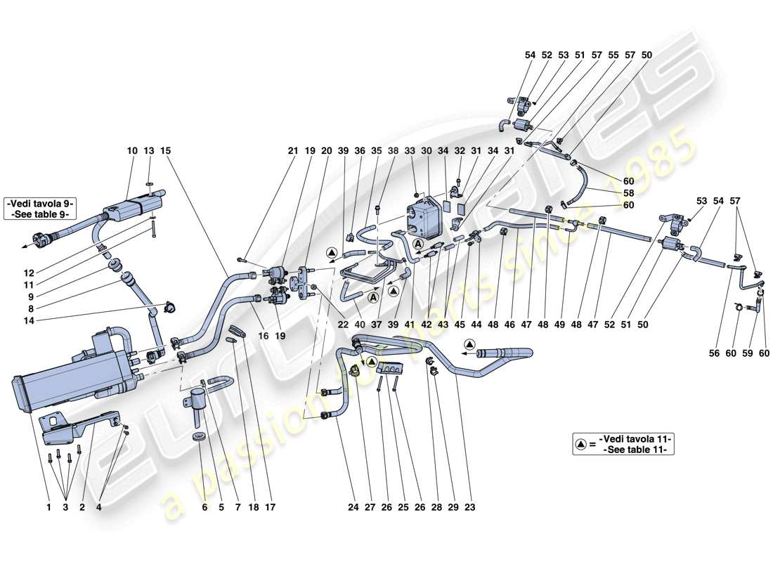 a part diagram from the ferrari laferrari aperta (europe) parts catalogue