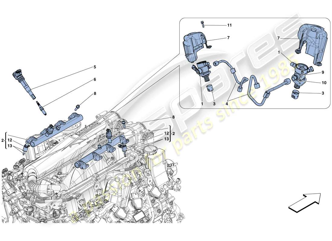a part diagram from the ferrari gtc4 parts catalogue