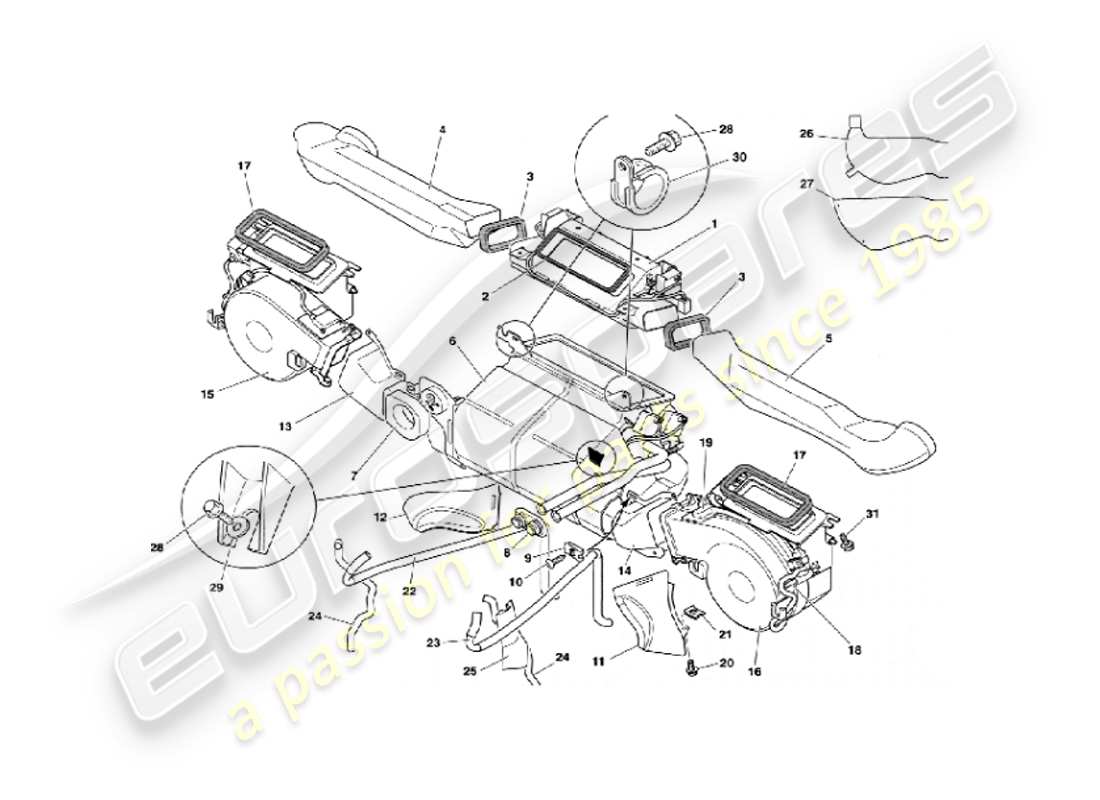 a part diagram from the aston martin vanquish parts catalogue