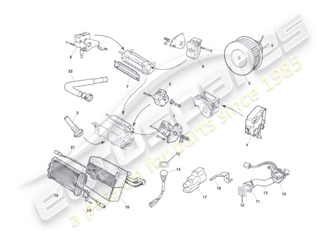a part diagram from the aston martin vanquish (2007) parts catalogue
