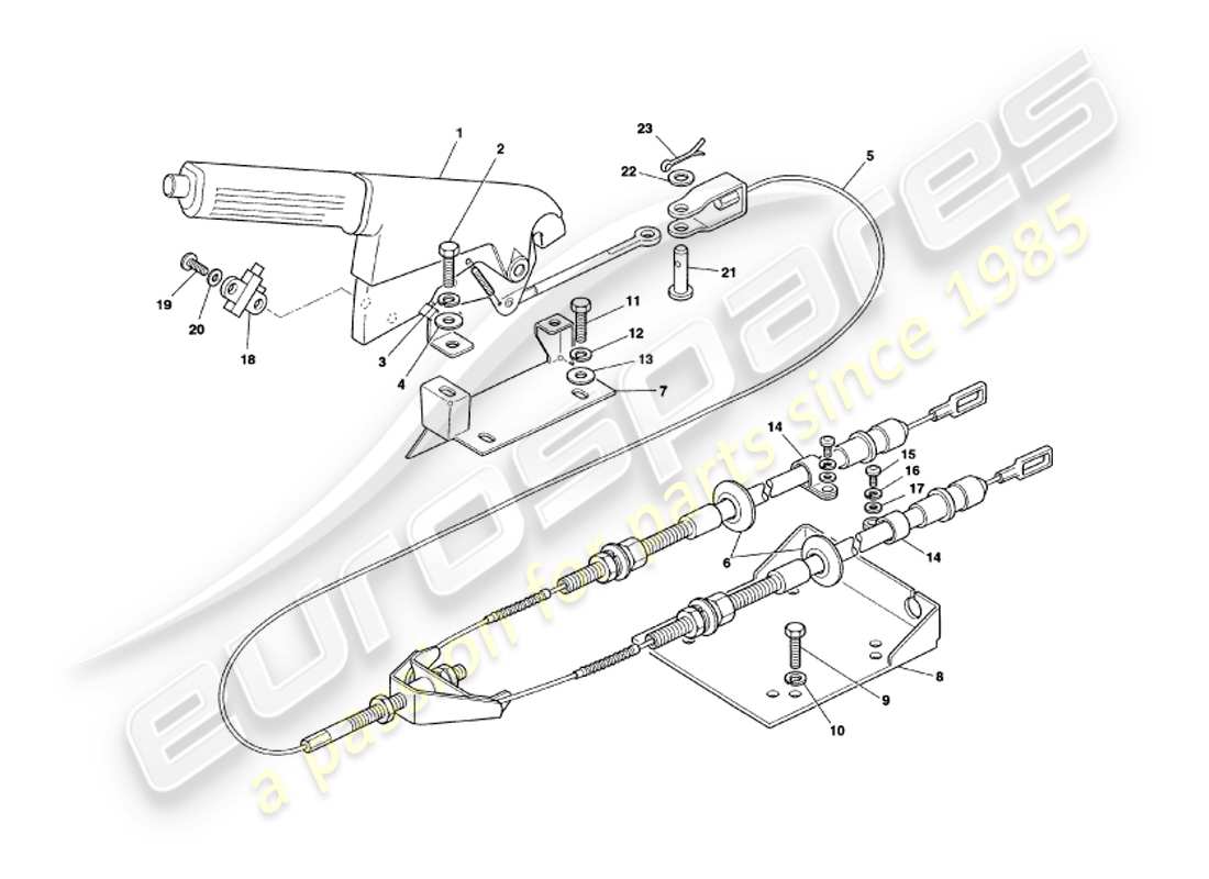 a part diagram from the aston martin v8 coupe parts catalogue
