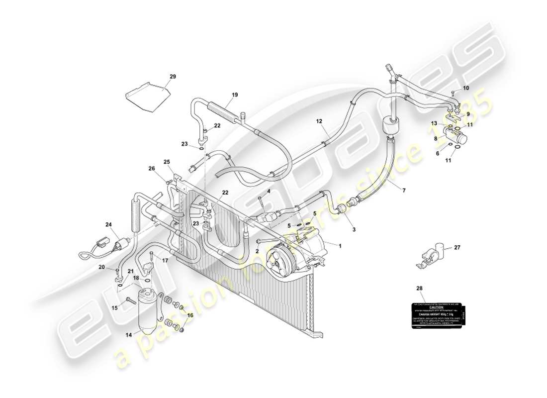 a part diagram from the aston martin db7 parts catalogue
