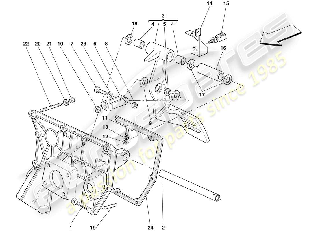 a part diagram from the Ferrari F430 Scuderia (USA) parts catalogue