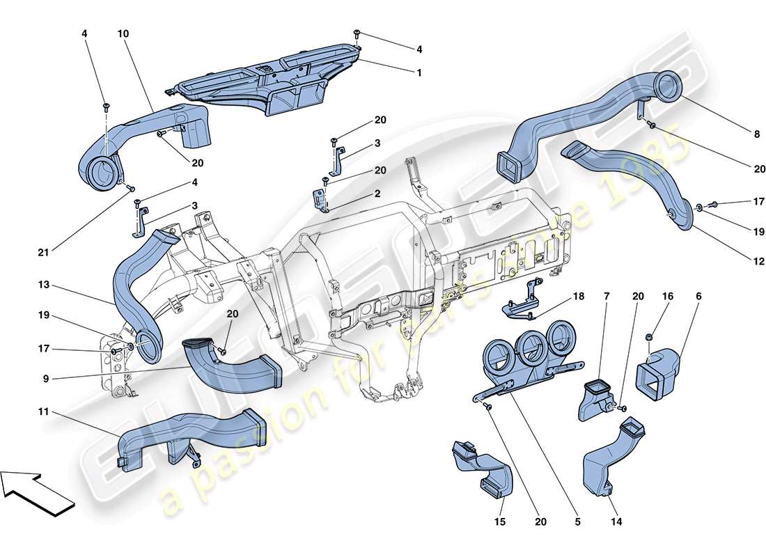 a part diagram from the Ferrari FF (USA) parts catalogue