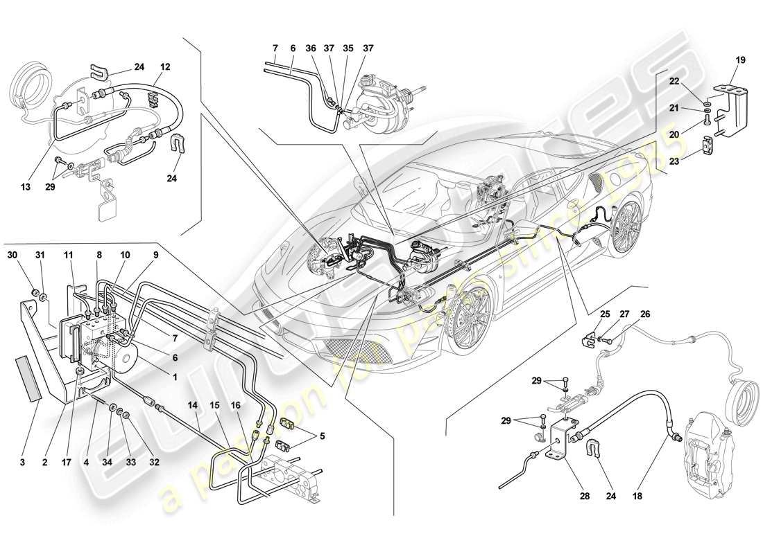a part diagram from the ferrari 430 parts catalogue