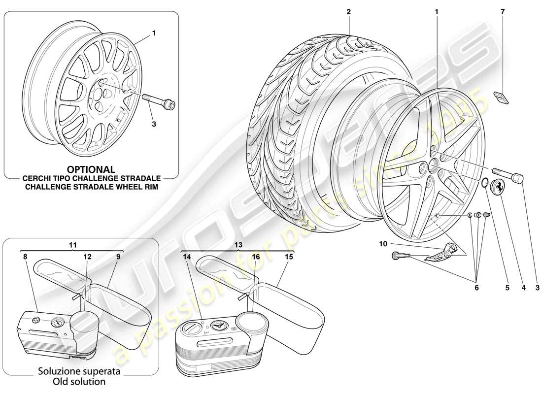 a part diagram from the ferrari f430 spider (europe) parts catalogue