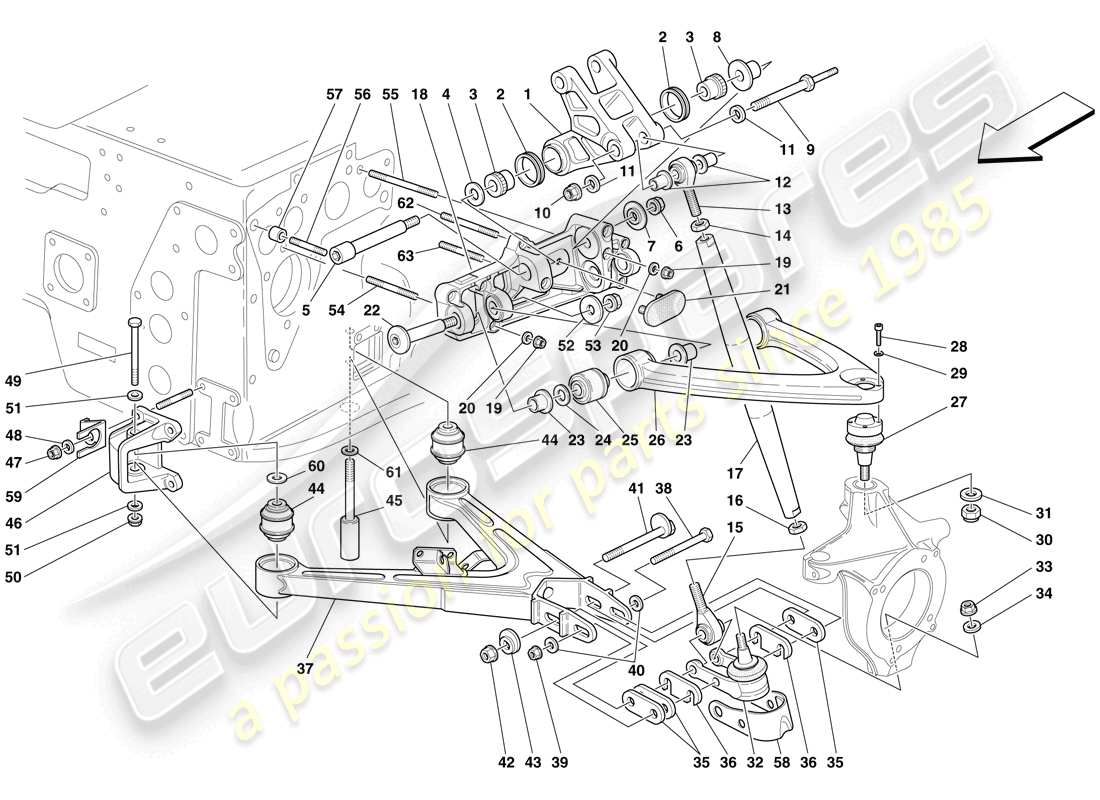 VIEW PARTS DIAGRAMS FROM THE MASERATI MC12 PARTS CATALOGUE a part diagram from the maserati mc12 parts catalogue