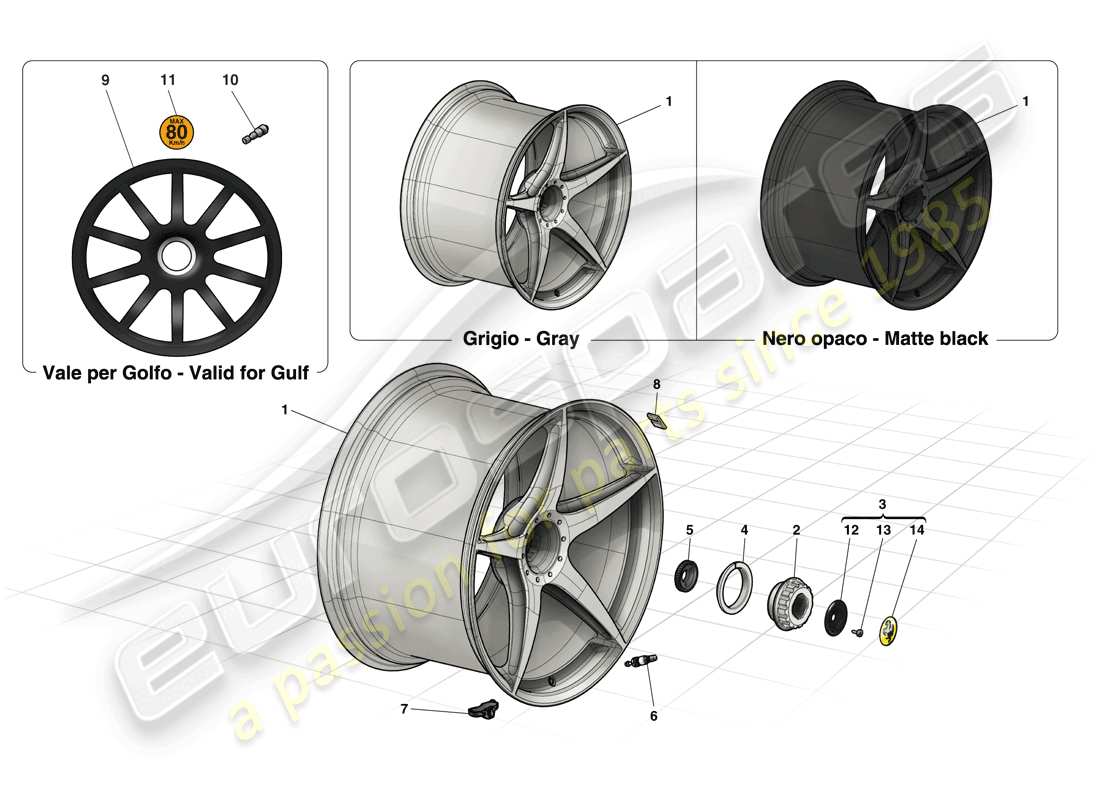 VIEW PARTS DIAGRAMS FROM THE FERRARI LAFERRARI PARTS CATALOGUE a part diagram from the ferrari laferrari parts catalogue