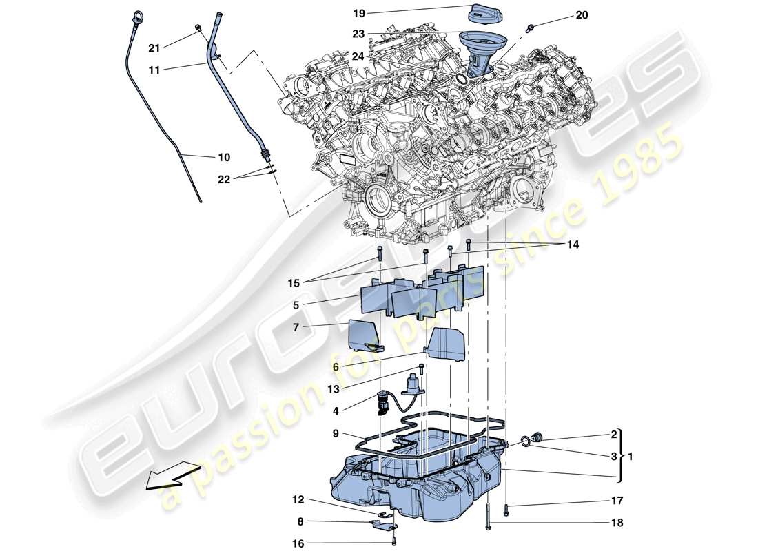 a part diagram from the ferrari gtc4 lusso t (usa) parts catalogue