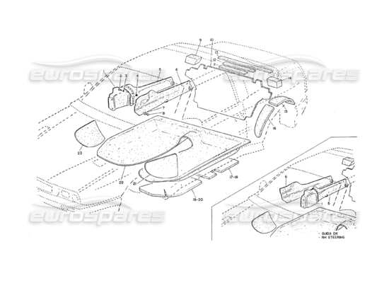 a part diagram from the maserati shamal parts catalogue