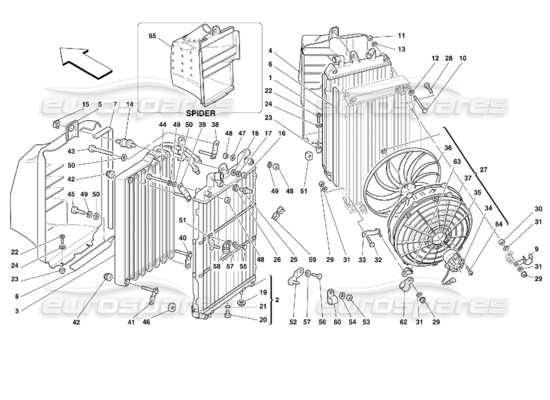 a part diagram from the ferrari 355 parts catalogue