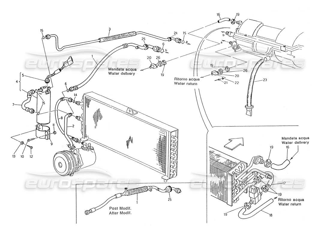 a part diagram from the maserati biturbo (1983-1995) parts catalogue