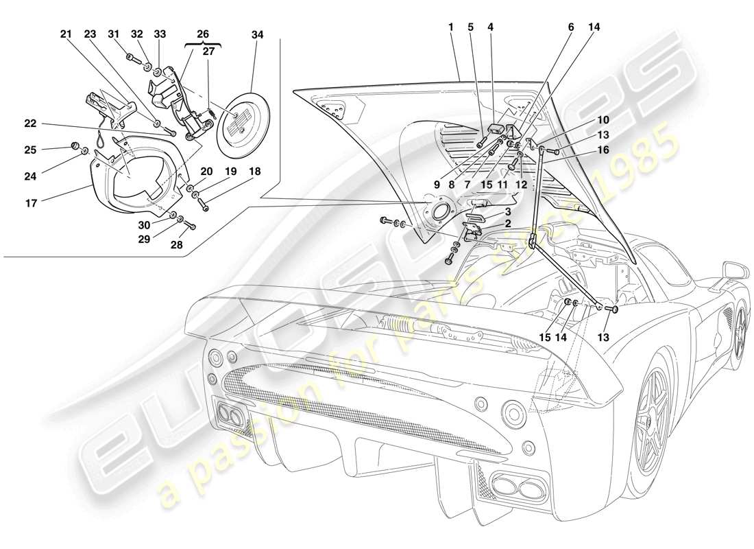 a part diagram from the maserati mc12 parts catalogue