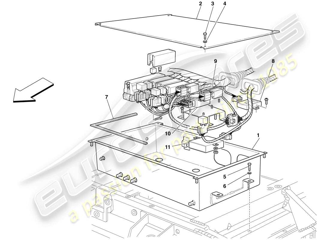 a part diagram from the maserati mc12 parts catalogue