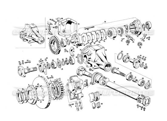 a part diagram from the maserati quattroporte (1967-1979) parts catalogue