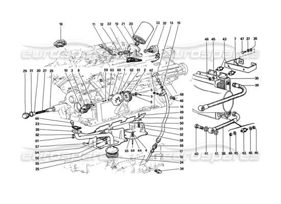 a part diagram from the ferrari 308 parts catalogue