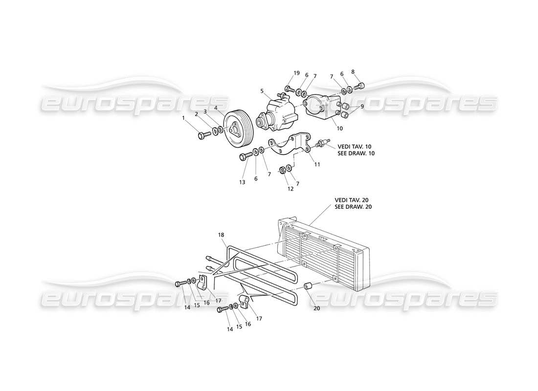 a part diagram from the maserati quattroporte (1996-2001) parts catalogue
