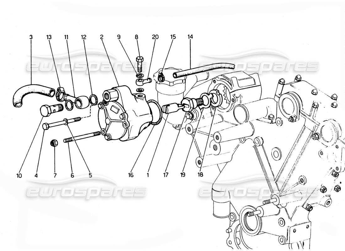 a part diagram from the ferrari 330 and 365 parts catalogue