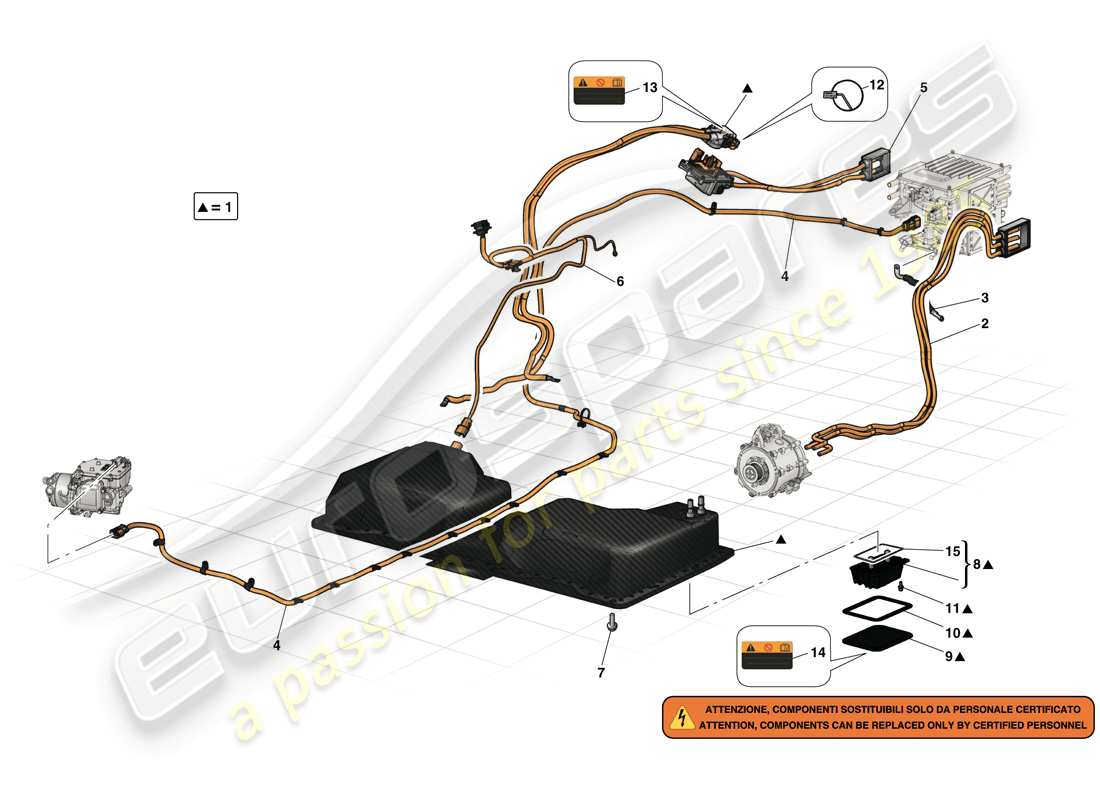 a part diagram from the ferrari laferrari (europe) parts catalogue