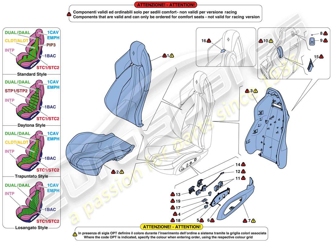 a part diagram from the ferrari 812 superfast (europe) parts catalogue