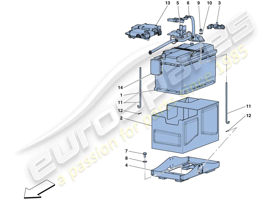 a part diagram from the ferrari 812 superfast (usa) parts catalogue