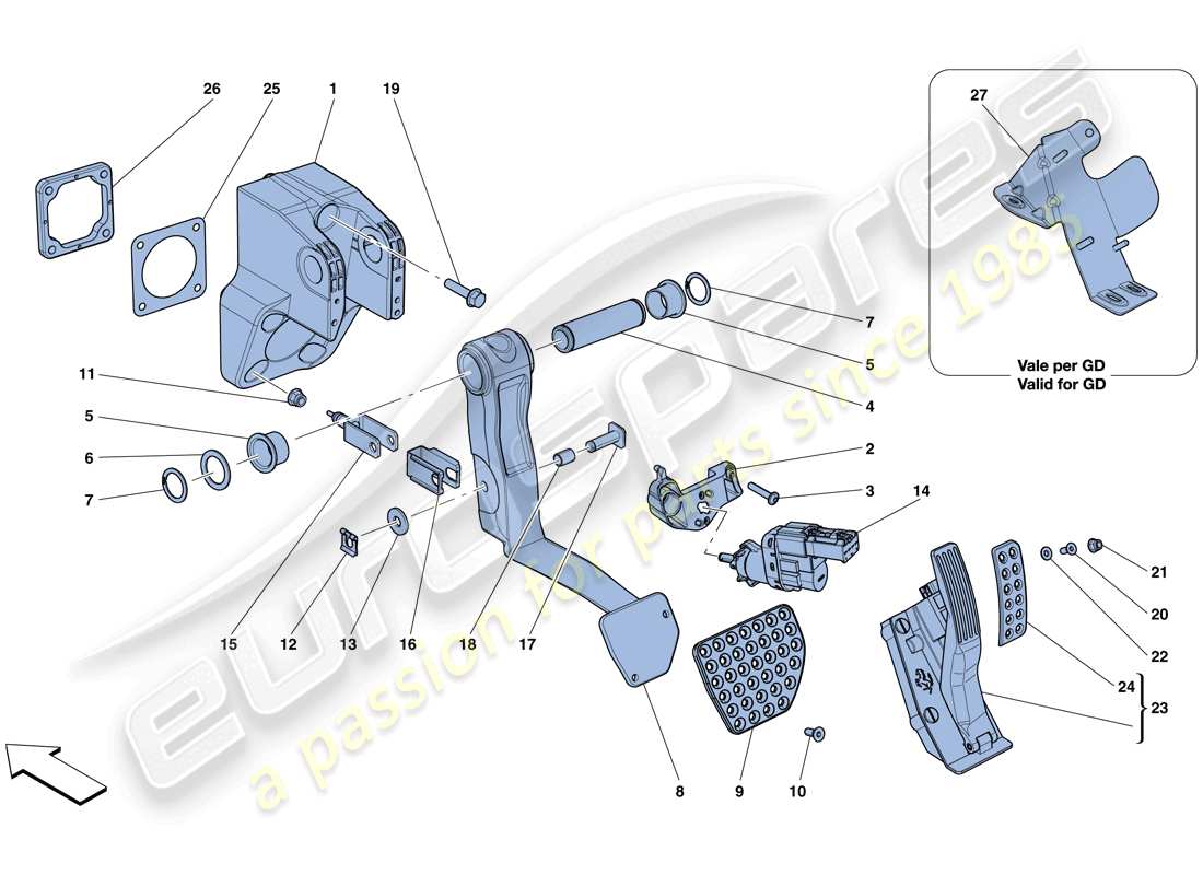 a part diagram from the ferrari gtc4 parts catalogue