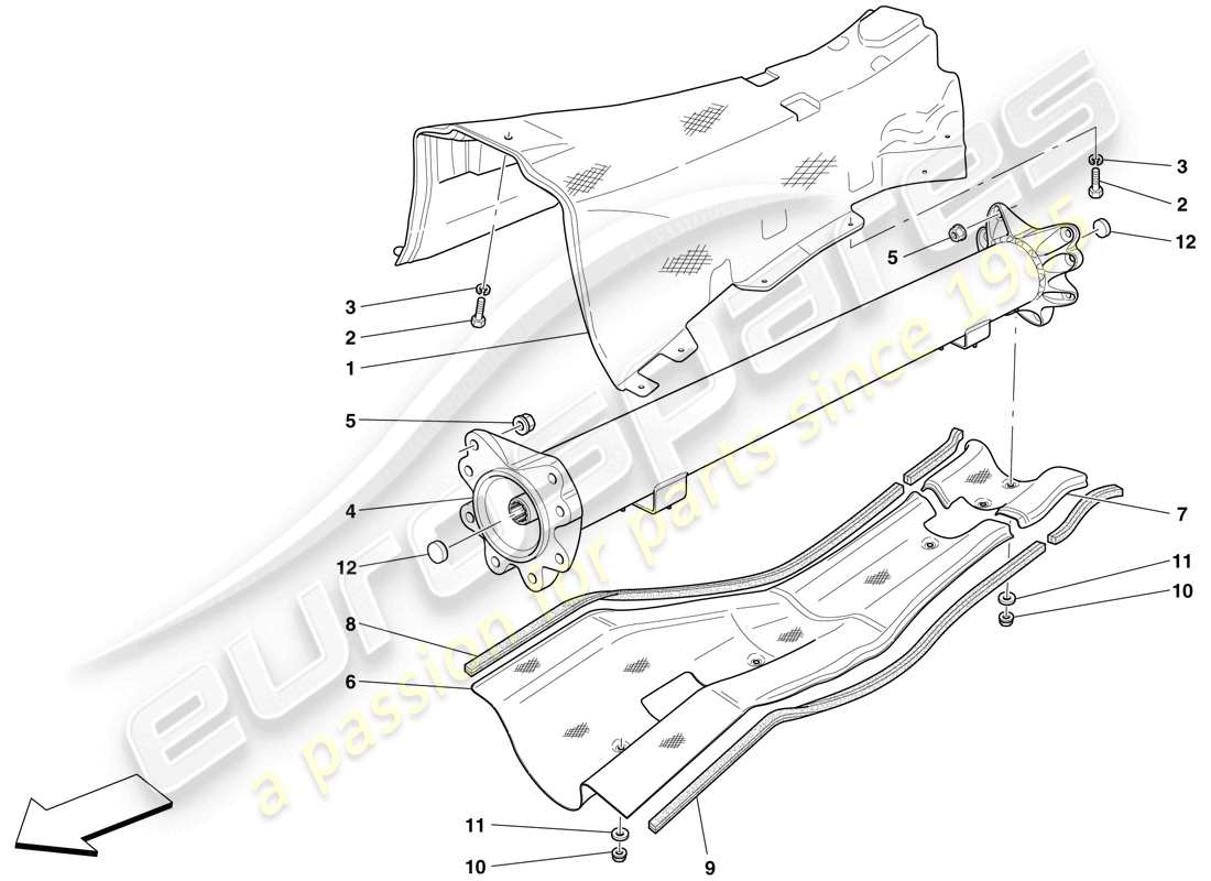 a part diagram from the ferrari 599 parts catalogue